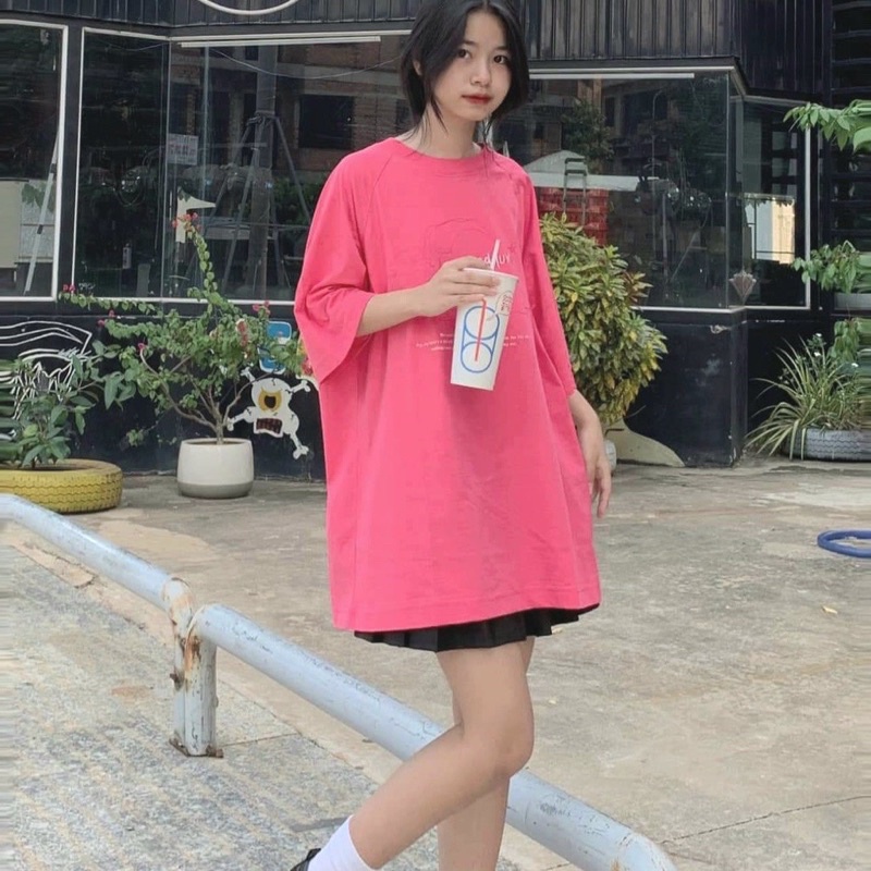 [ Rẻ vô địch ] Áo thun cotton tay lỡ dáng rộng unisex - tim vỡ