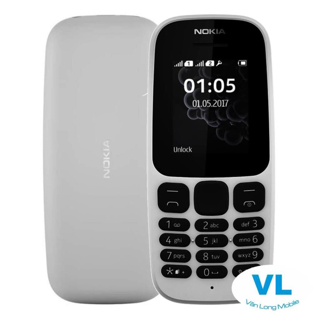 Điện Thoại Nokia 105 Single Sim- Trắng - Hàng Chính Hãng - seal Full box