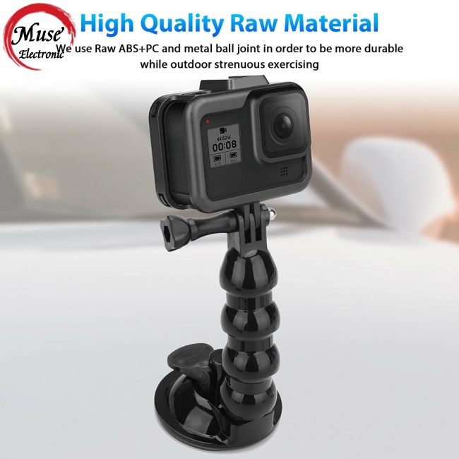 Giá Đỡ Điện Thoại Có Giác Hút Gắn Xe Hơi Điều Chỉnh Góc Quay Video Cho Gopro Action
