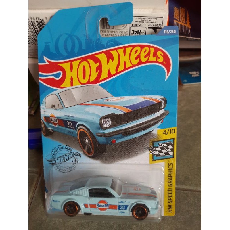 xe Hot Wheels 1965 Ford Mustang Gulf team , hàng hiếm