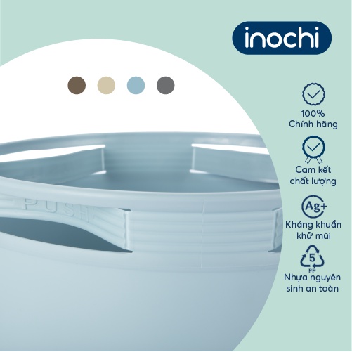 Sọt rác Inochi - Hiro 5L màu Xanh/Ghi/Nâu