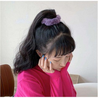 Dây Buộc Tóc Lông Thỏ Giả Mềm Mại (Hair Scrunchies)