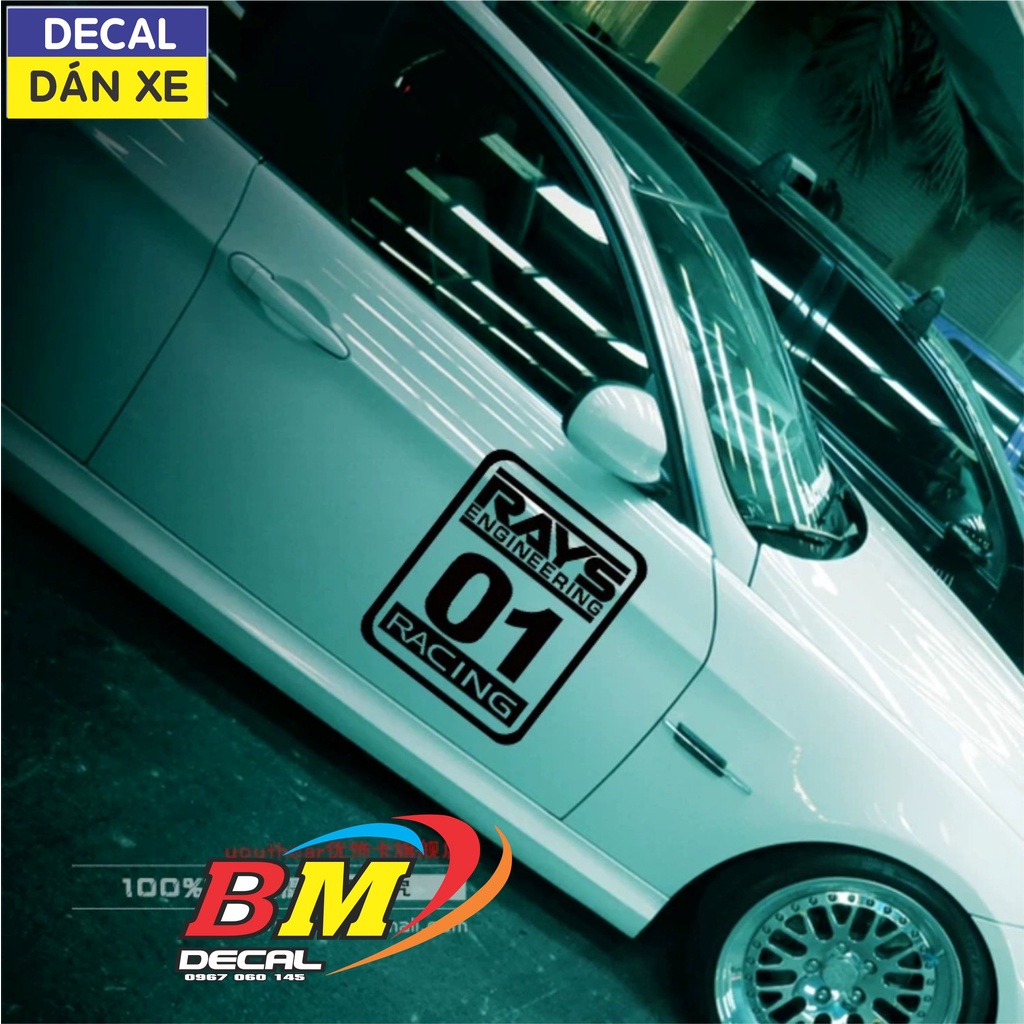 Decal dán xe hơi RACING