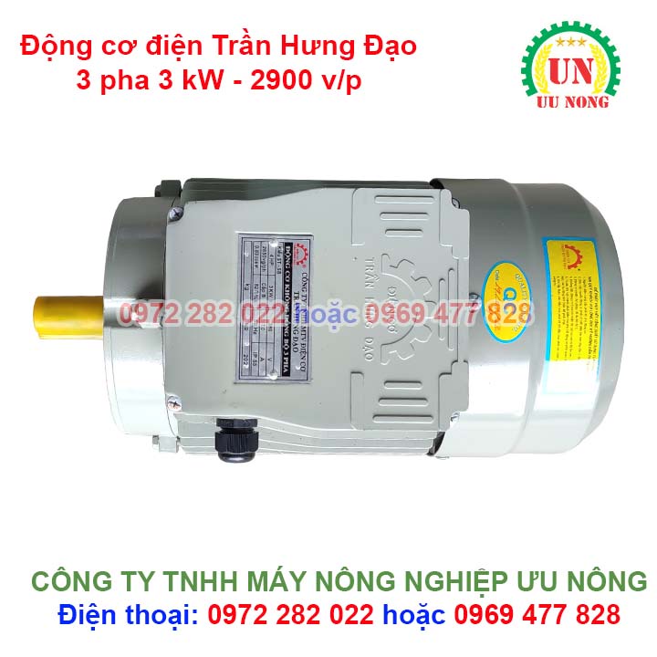 Động cơ điện 3 pha  3 kw tốc nhanh Trần Hưng Đạo - mô tơ Trần Hưng Đạo