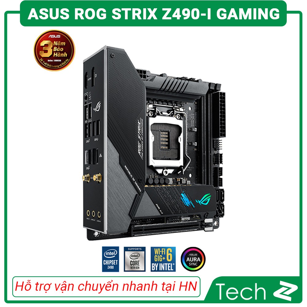 Mainboard ASUS ROG STRIX Z490 I GAMING (Intel Z490, Socket 1200, Mini ITX, 2 khe RAM DDR4)