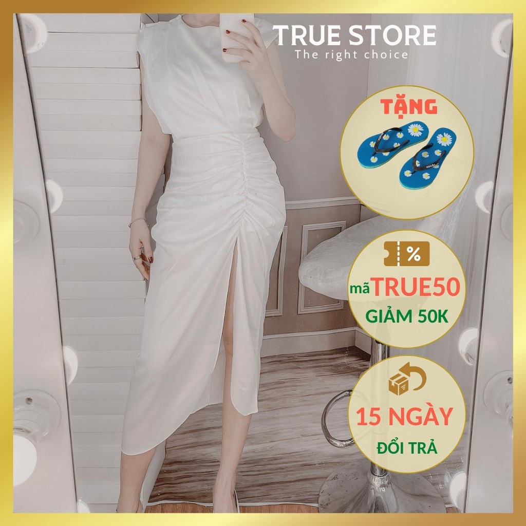 [SIÊU SALE] Đầm lụa dự tiệc thiết kế cao cấp phong cách sang trọng, True Store đảm bảo