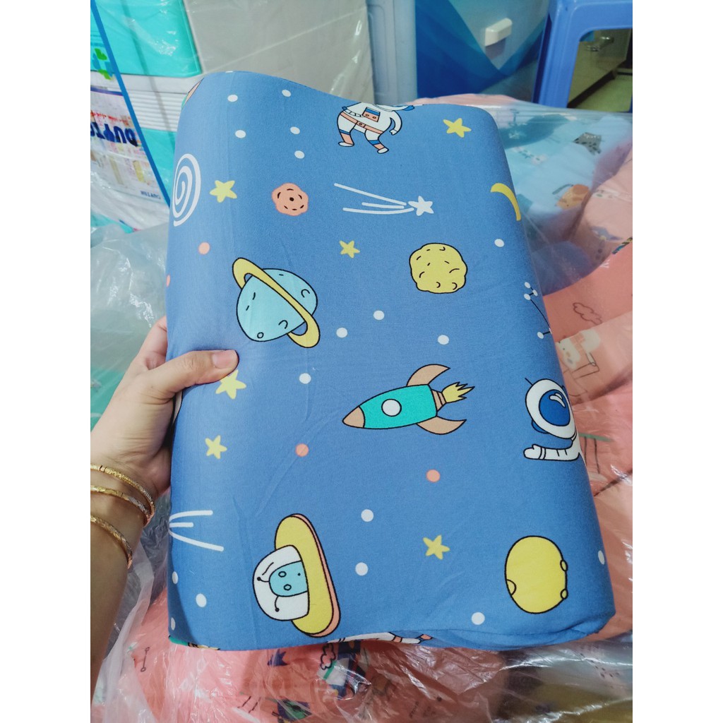 Gối cao su non có sẵn vỏ gối- bé mẫu giáo và sơ sinh