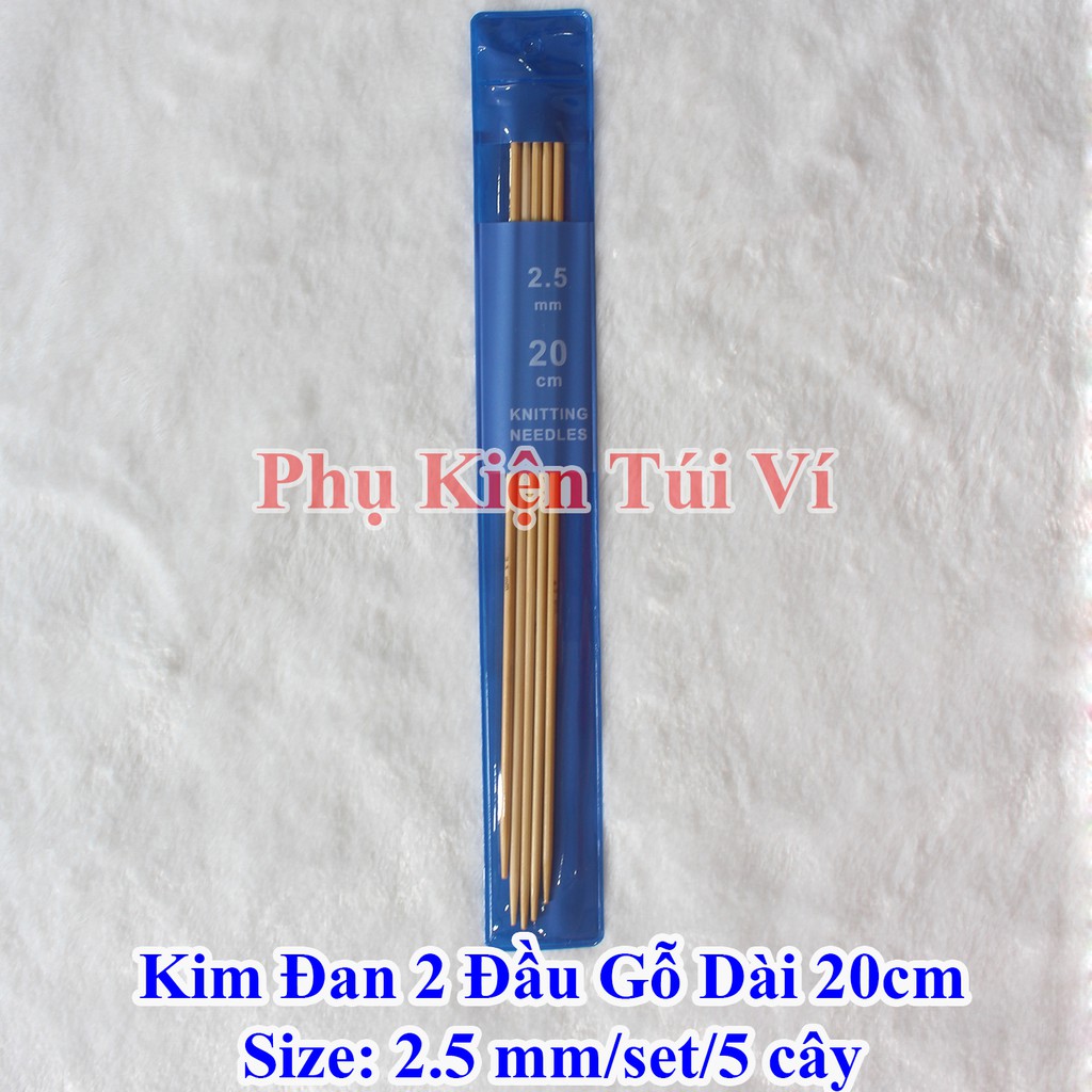 Kim đan 2 đầu gỗ dài 20cm (25k/set/5 cây/1size)