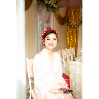áo choàng make up cô dâu