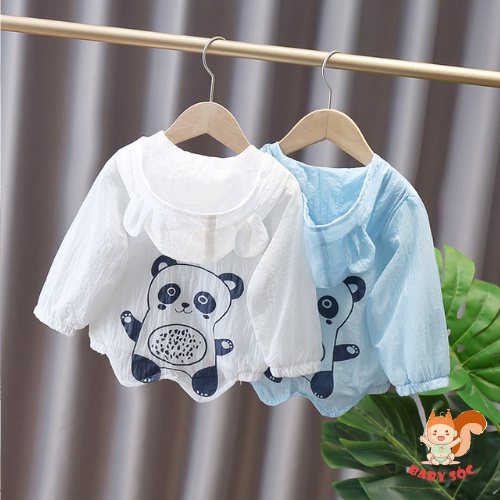 Áo chống nắng đũi cho bé in hình gấu cute, Áo khoác cho bé từ 6-28kg - BABY SÓC