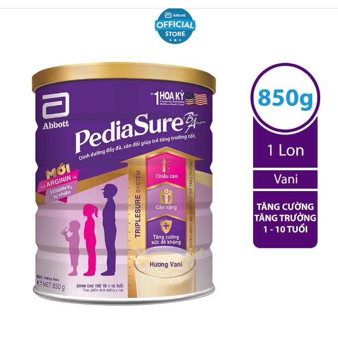 [SẴN HÀNG] Sữa bột Pediasure 850g/400g hương vani