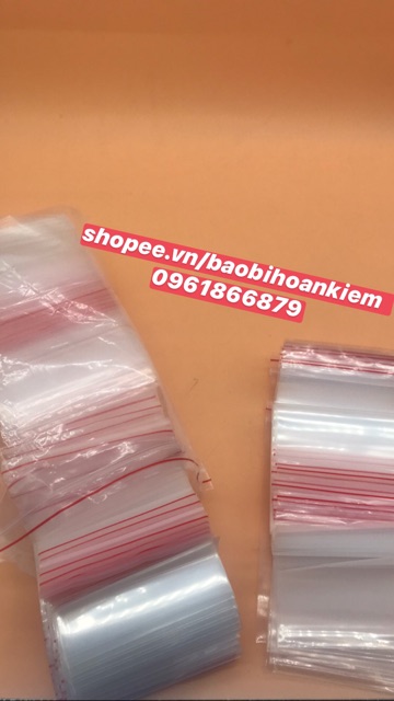 Túi Zipper Chỉ Đỏ Chống Bung Đựng Bột, Thuốc, Thực Phẩm, Phụ Kiện Chống Nước Kích Cỡ 10x14cm . Túi Zip Chỉ Đỏ Cao Cấp