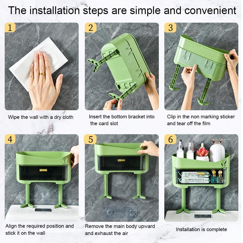 ZAIJIE24 Giá Treo Cuộn Giấy Vệ Sinh Gắn Tường Tiện Lợi