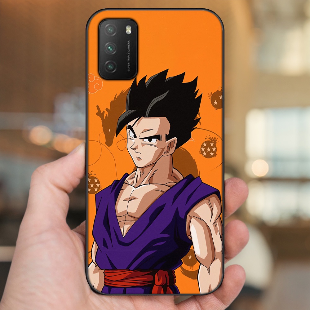 Ốp lưng Xiaomi Poco M3 viền đen in hình Gohan Dragon Ball
