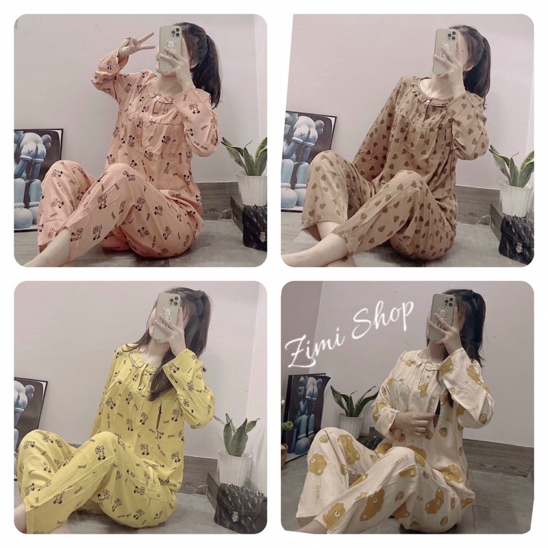 (Chọn mẫu)Bộ đồ bâu và sau sinh chất đũi xước cực mát,áo có nắp mở cho bé ti,quần có chun chỉnh,có size từ 45-75kg