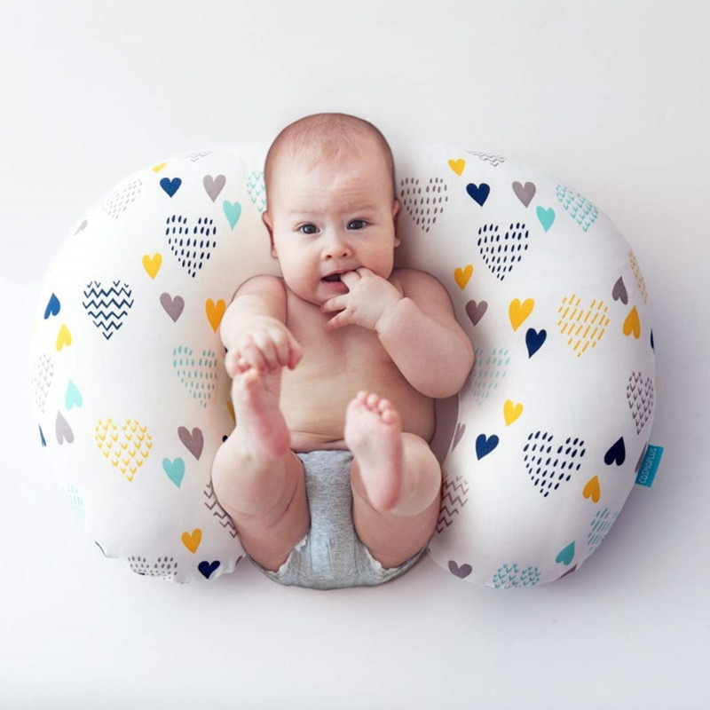 Bộ 2 Gối Chữ U Bằng Cotton Cho Bé Bú Sữa Mẹ