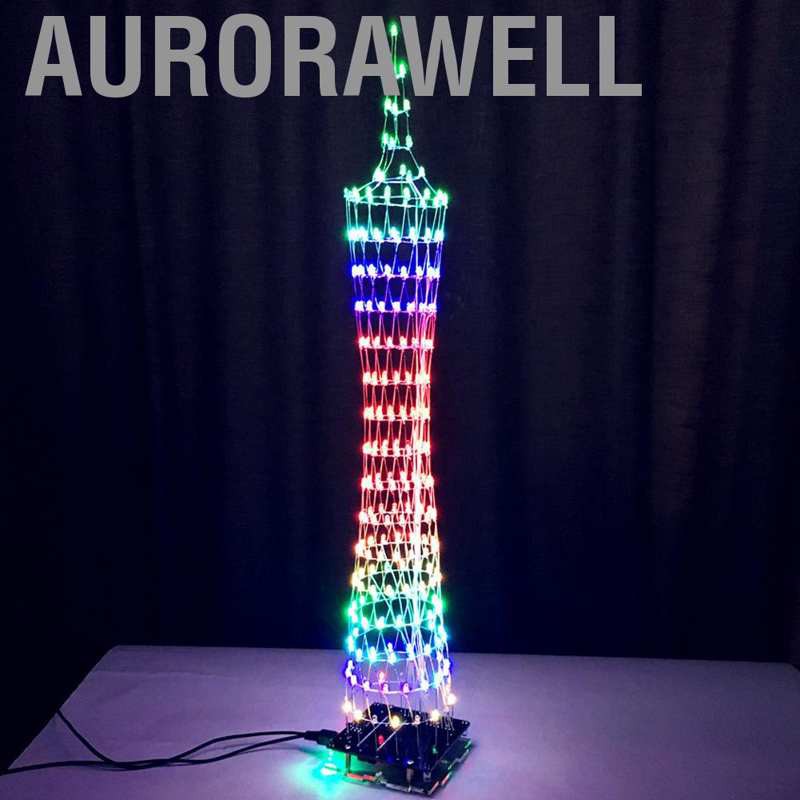 Bộ Lắp Ráp Mô Hình Tòa Tháp Có Đèn Led Nhiều Màu