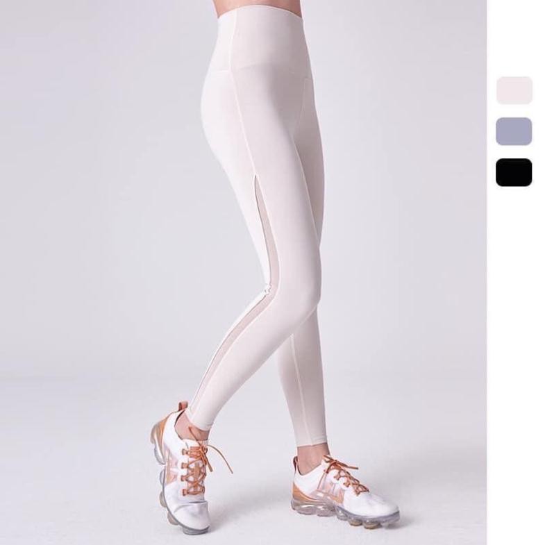 Quần Tập Gym Nữ [LEGGING] 90 Degree Lưới XK [ĐỒ TẬP GYM NỮ]