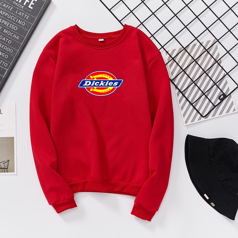 DICKIES Áo Thun Tay Dài In Họa Tiết Dickiies Dáng Rộng Dày Dặn Thời Trang Thu Đông Cho Nam Và Nữ