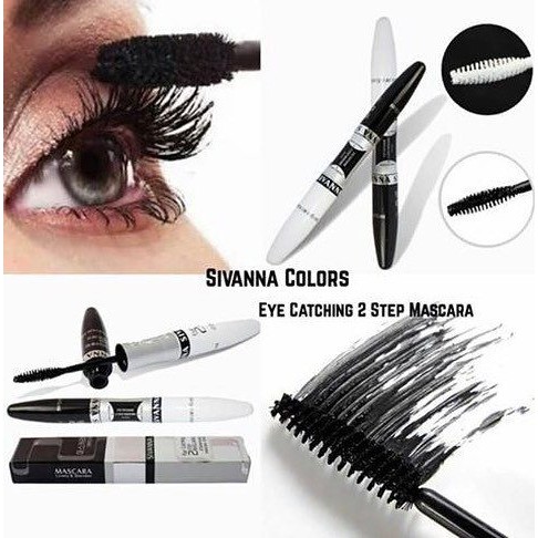 [An Toàn Auth Thái ] MASCARA DÀI MI 300% - 2 ĐẦU SIVANNA EYE CATCHING 2 STEP HF6192