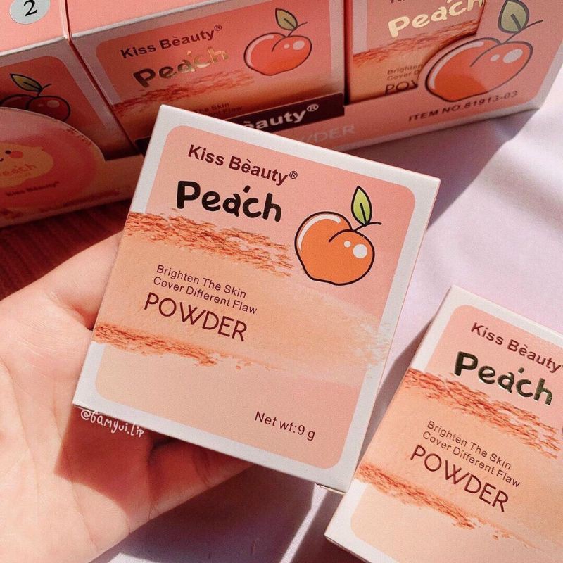 Phấn Phủ Kiềm Dầu Quả Đào KISS BEAUTY — Phấn Phủ Dạng Nén Kiềm Dầu Peach | BigBuy360 - bigbuy360.vn