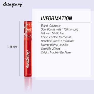 Son Kem Lì Matte Colorpony 5g - Red Magic Stick Velvet Matte - Son Mềm Mịn Bền Màu Lâu Trôi