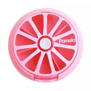 Combo 2 hộp chia thuốc 7 ngày bấm nắp xoay họa tiết trơn chất liệu nhựa PP an toàn