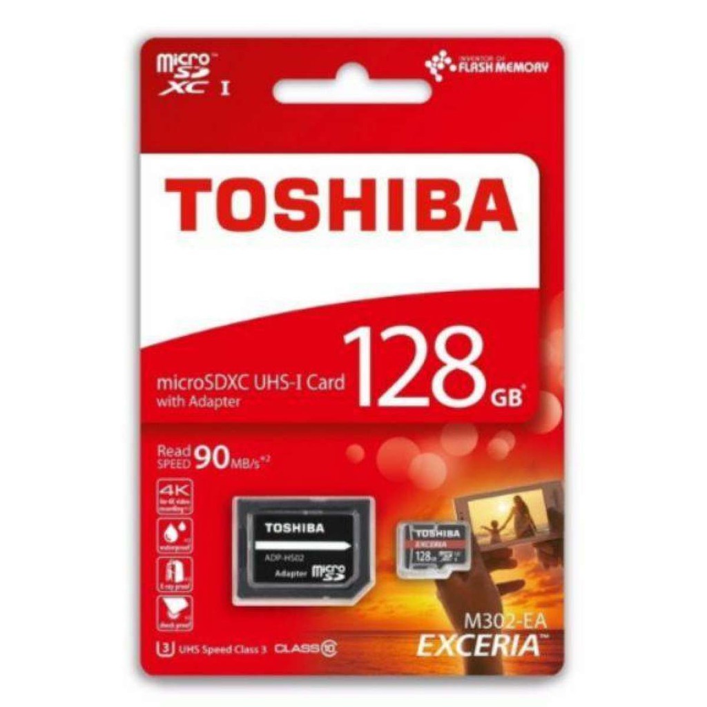 Toshiba 128GB Thẻ nhớ micro SDXC U3 Class 10 micro SD với Bộ điều hợp | BigBuy360 - bigbuy360.vn