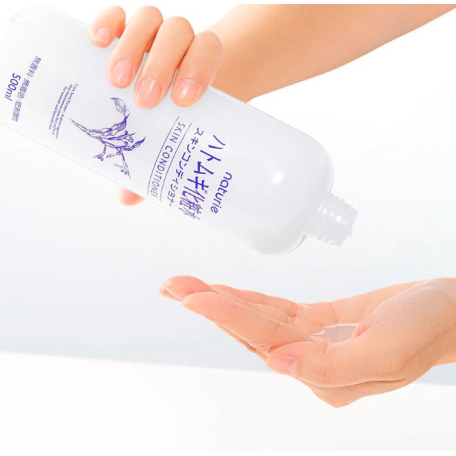 Nước Hoa Hồng Naturie Hatomugi Skin Conditioner Lotion 500ml + (tặng lọ chiết hatomugi)