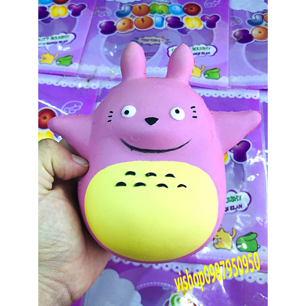 ĐỒ CHƠI SQUISHY TOTORO XÁM - HỒNG