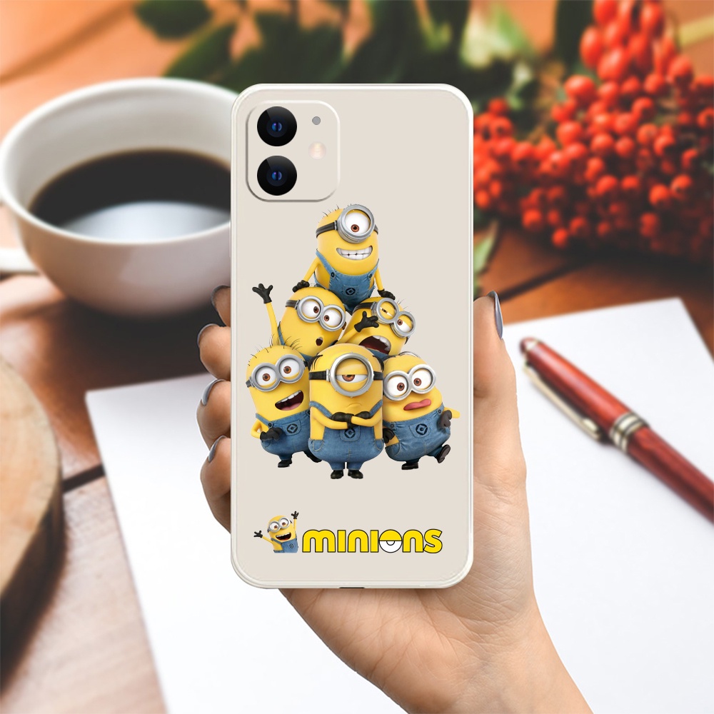 Ốp lưng Vina Case Iphone 6S/6 Plus/7G/8G/X/Xs/11/12/....dẻo cạnh vuông bảo vệ camera hình Minions BST2