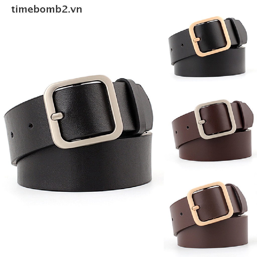 Thắt Lưng Da Khóa Kim Loại Phong Cách Boho Thời Trang Cho Nữ