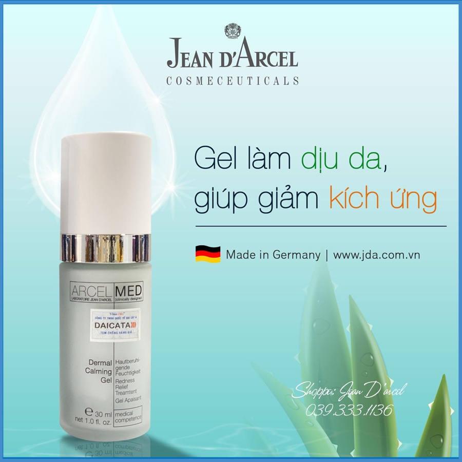 [CHÍNH HÃNG] Gel làm dịu da, giảm kích ứng Jean Darcel - Dermal Calming Gel