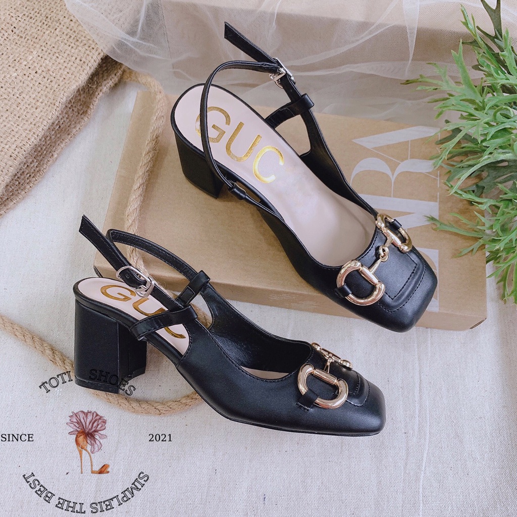 GIÀY GÓT VUÔNG TOTIIE STORE - SỤC NỮ CAO GÓT ĐẾ VUÔNG KHOÁ ĐỒNG THỜI TRANG G2105330