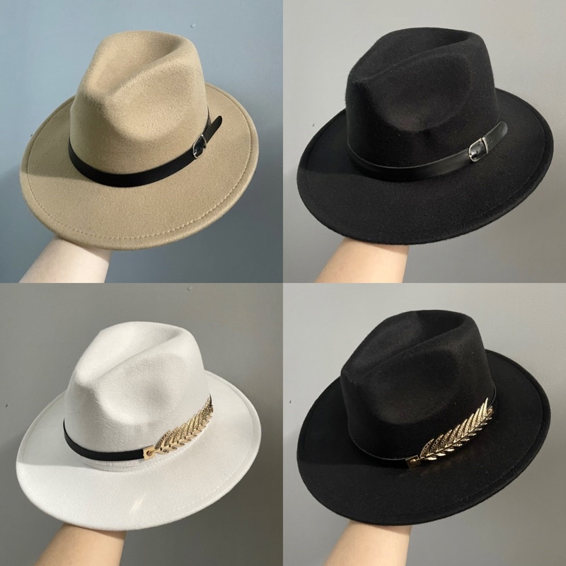 Nón Fedora nỉ dạ vành ngắn
