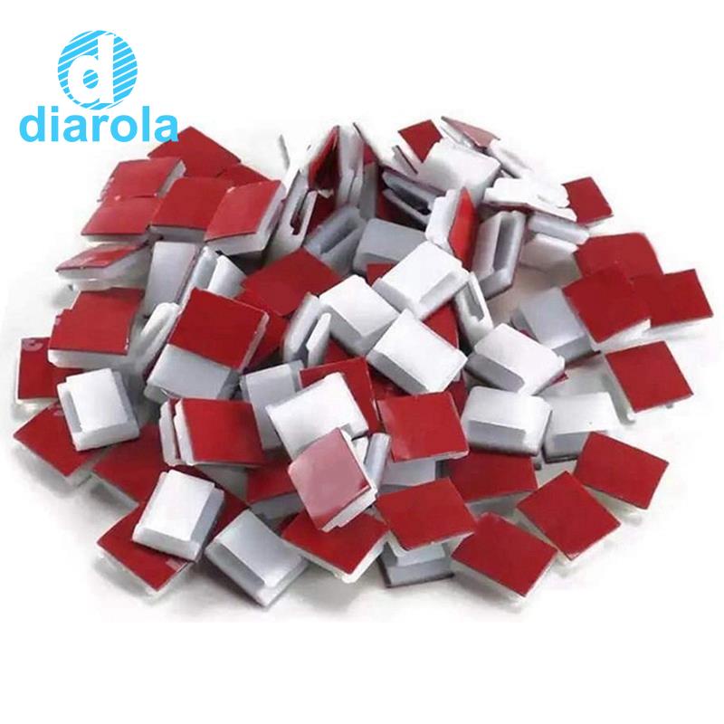 Bộ 100 Kẹp Đèn led Dây Ánh Sáng Trắng Tự Dính