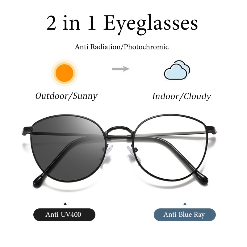 Kính mắt CHARMRAY gọng mắt mèo chống bức xạ ánh sáng xanh máy tính thời trang dành cho cả nam và nữ