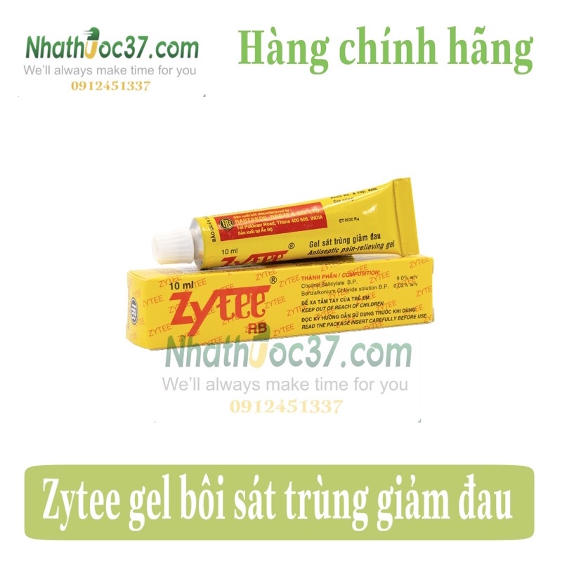 Zytee gel sát trùng giảm đau cho nhiệt miệng, viêm lợi tuýp 10g