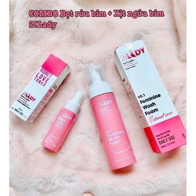 COMBO Dung dịch vệ sinh  2!LADY Magic Skin ✔ Bọt rửa + xịt thơm vùng kín