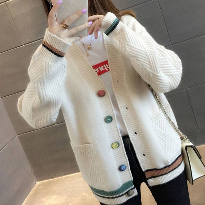 Áo khoác cardigan dáng ngắn phong cách Hàn Quốc xinh xắn dễ phối đồ cho nữ