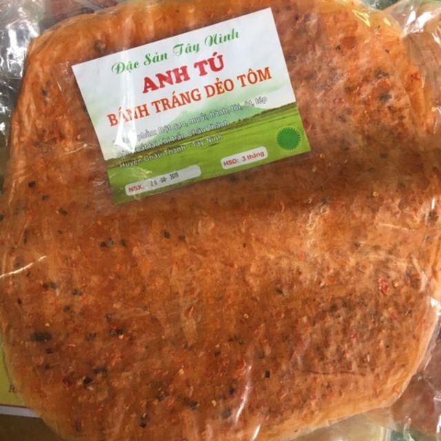 (date mới) BÁNH TRÁNG DẺO TÔM TÂY NINH ( luôn bị cháy hàng) bịch 320gram