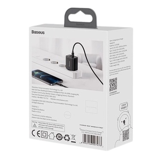 Củ sạc nhanh Baseus Compact 20W 2 cổng USB-A + Tpye-C - Chính Hãng