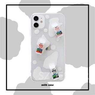 Ốp điện thoại mềm trong suốt hình hộp sữa cho iPhone 11 Pro Max X XS XS XS Max 8 7 6 6s Plus SE 2020