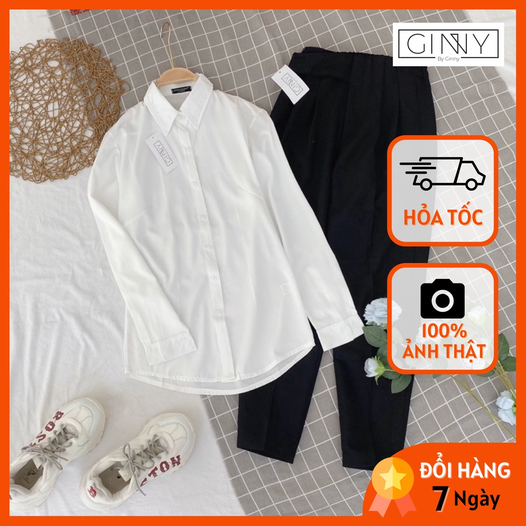 Áo Sơ Mi Trắng Basic TH12 | GIN HOUSE SHOP