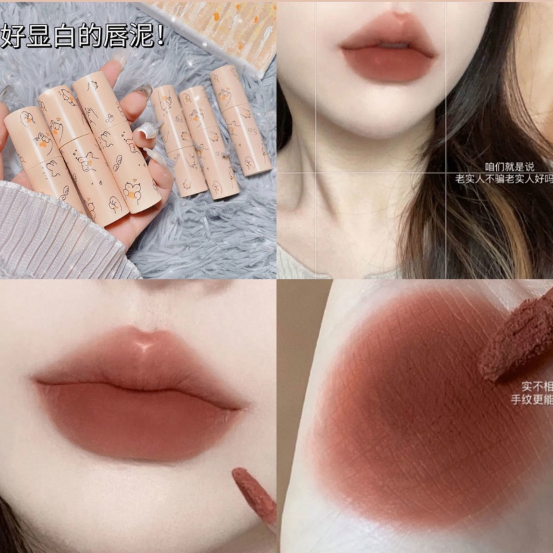 Son Môi Nhung Lì Chống Thấm Nước Hình Móng Vuốt Mèo Độc Đáo