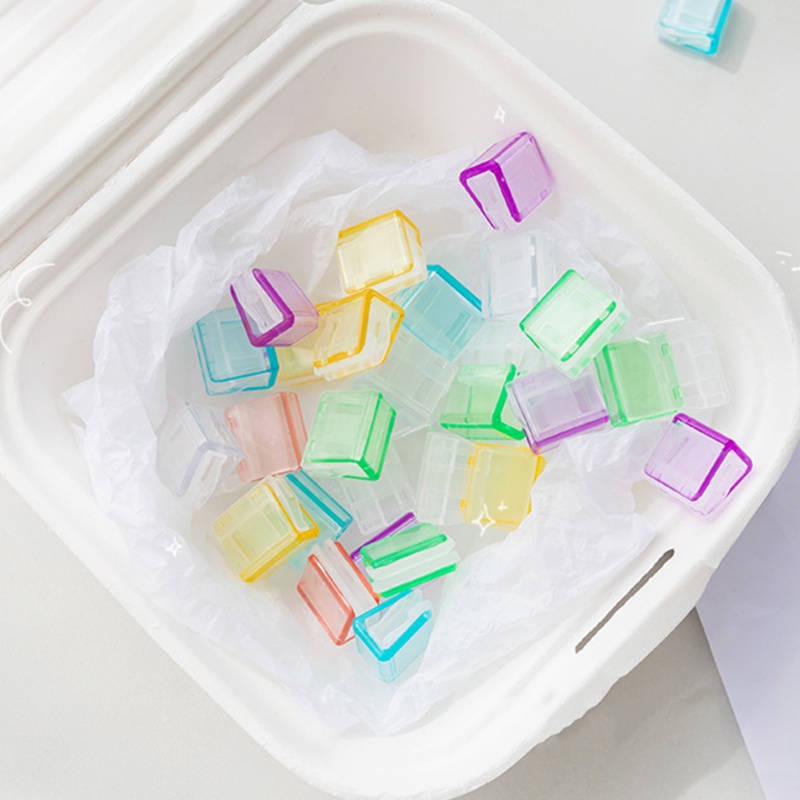 Kẹp Giấy Mini Bằng Kim Loại Màu Kẹo Trong Suốt Giá Đỡ