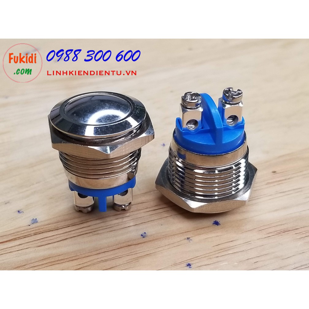 Nút nhấn nhả vỏ kim loại phi 16mm, chống thấm nước BN16HF, BN16HC, BN16HL