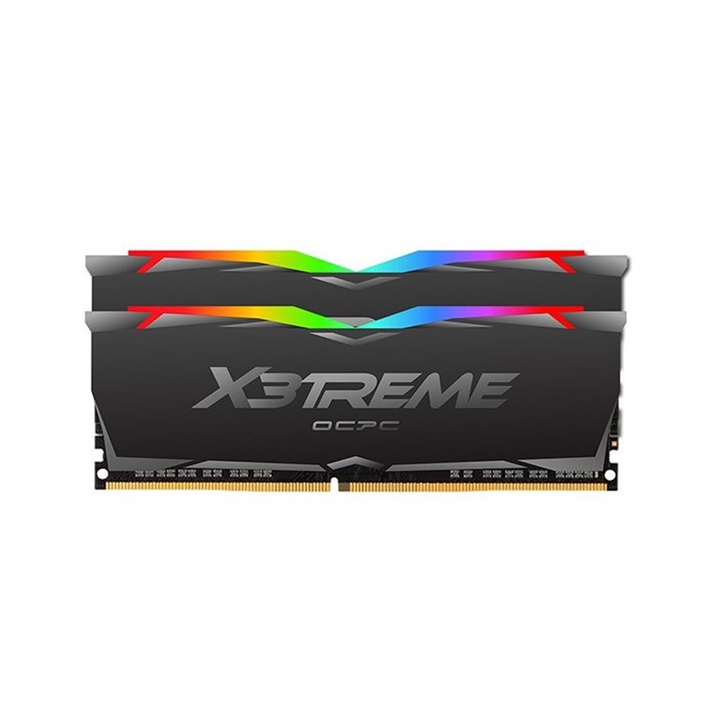 RAM Desktop OCPC X3treme Aura Rgb 32GB (16GBx2) DDR4 3200MHz C16 Black (MMX3A2K32GD432C16)