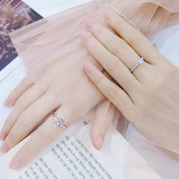 Nhẫn bạc nữ độc đáo, Nhẫn nữ bạc thật ⚜️ FREESHIP⚜️ Nhẫn nữ vương miện ghép đôi 2 trong 1