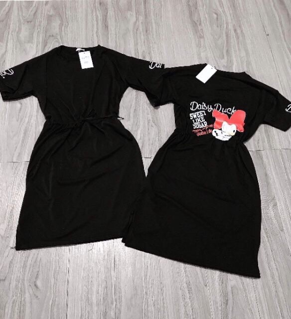 Đầm dáng suông -Váy suông có dây thắt eo in hình chú"VỊT" dáng dài | BigBuy360 - bigbuy360.vn